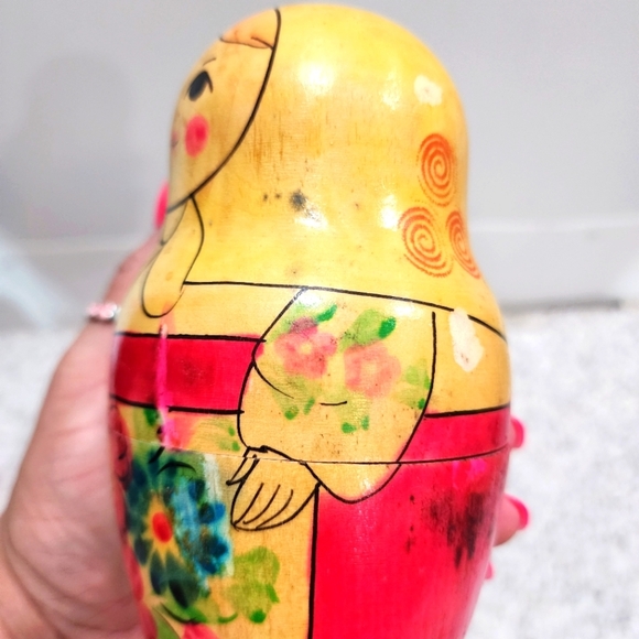 Russian Colorful Nesting Dolls USSR - Picture 10 of 13